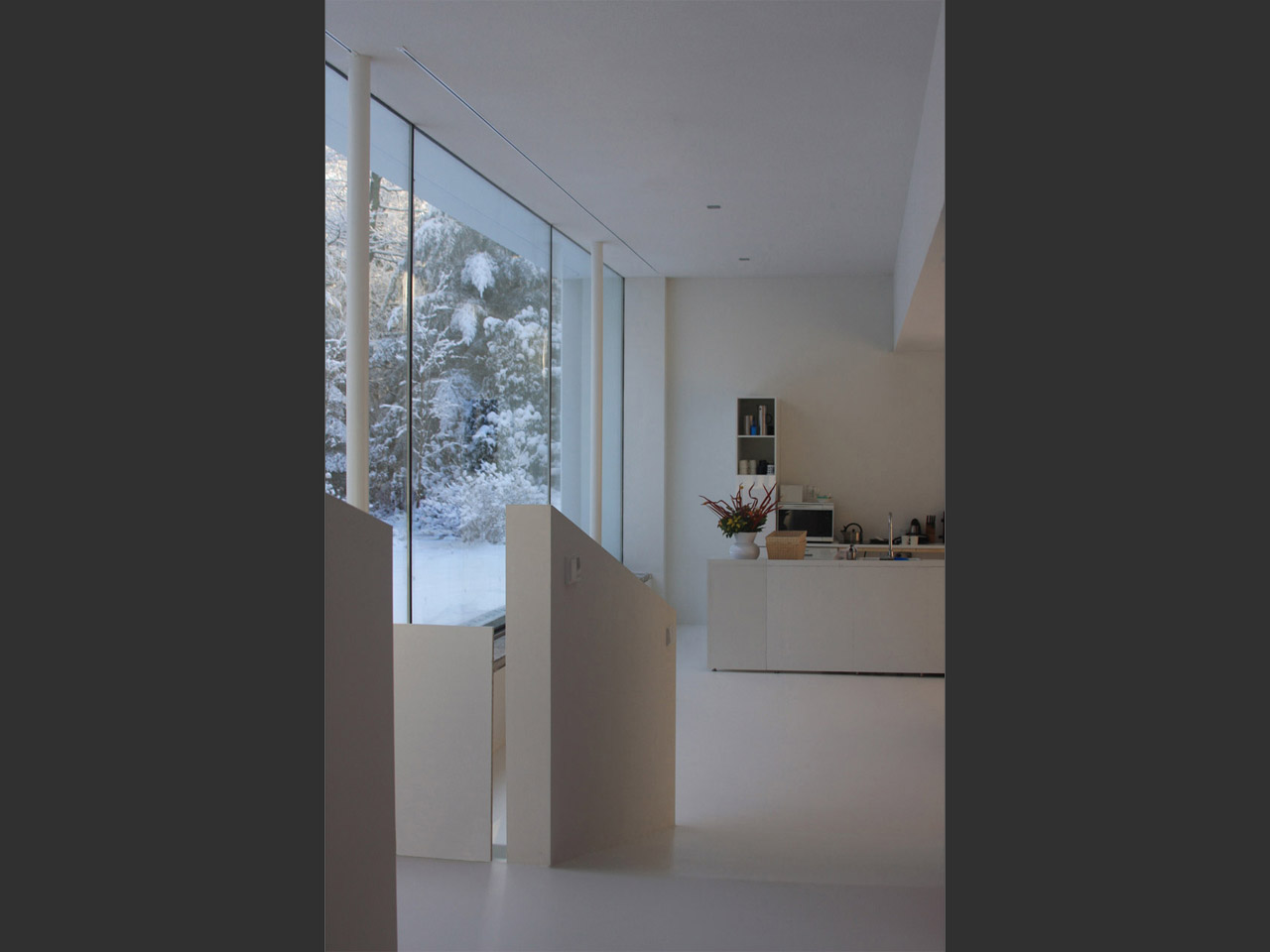 The interior of the house is still under construction